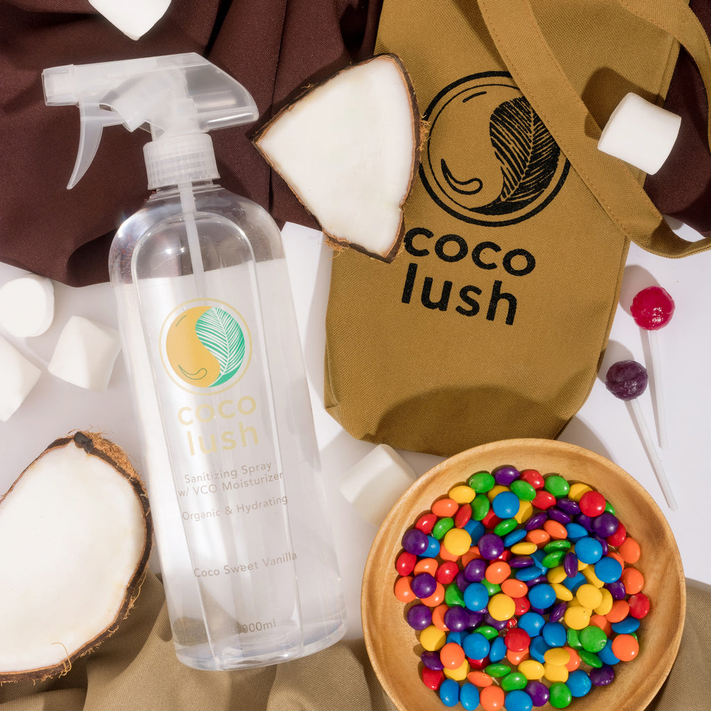Coco Sweet Vanilla 1000ml Sanitizing Spray with VCO Moisturizer